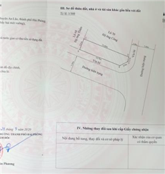 Bán đất ngã 3 An Tràng, An Lão, Hải Phòng 