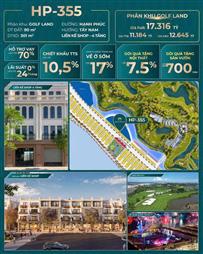 HP-355 GOLF LAND: Sống Đẳng Cấp, Sinh Lời Vượt Trội - Chiết Khấu 35%
