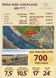 HP-777 – Shophouse Golf Land View Sân Golf | Giá TTS Chỉ 9,335 Tỷ – Ưu Đãi Lên Tới 700 Triệu