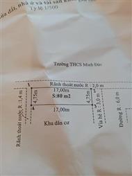 Bán lô đất ngang 4,75m diện tích 80m2 tại thị trấn Minh Đức, Thủy Nguyên, Hải Phòng