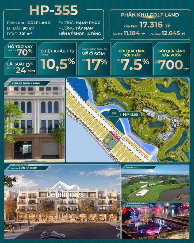 HP-355 GOLF LAND: Sống Đẳng Cấp, Sinh Lời Vượt Trội - Chiết Khấu 35%