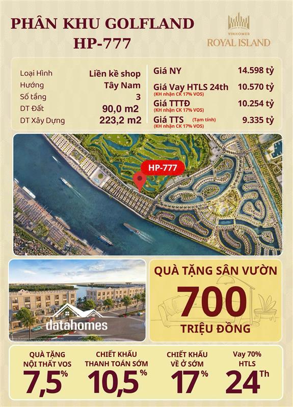 HP-777 – Shophouse Golf Land View Sân Golf | Giá TTS Chỉ 9,335 Tỷ – Ưu Đãi Lên Tới 700 Triệu